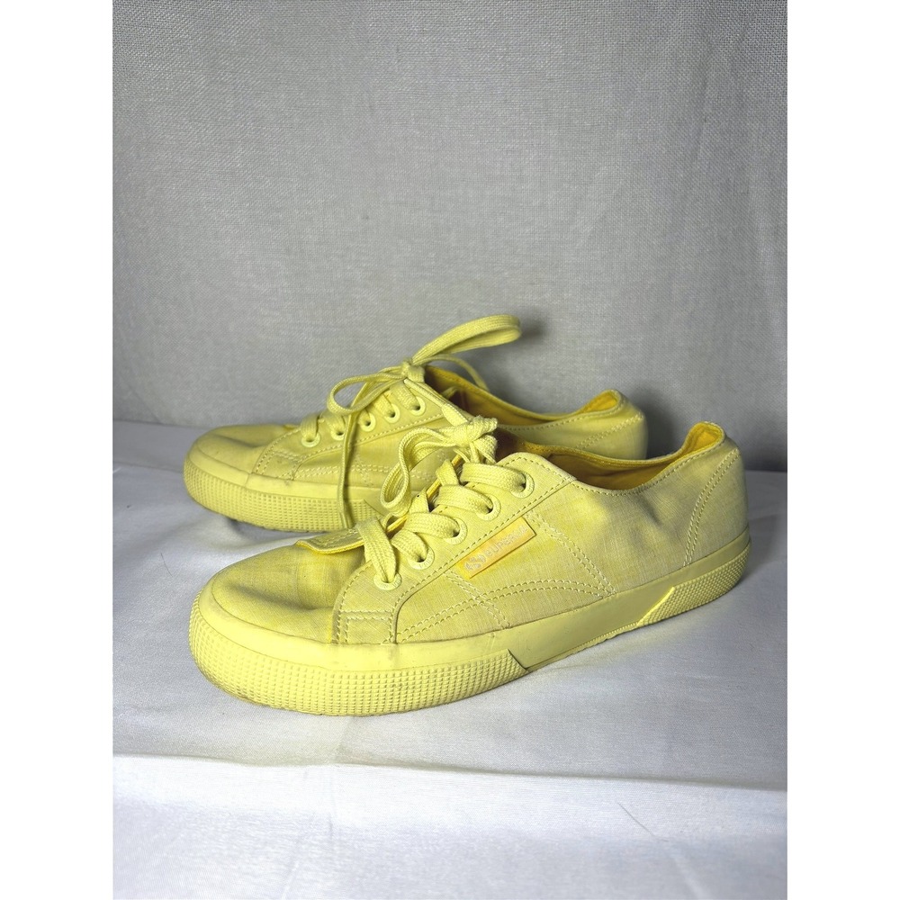 Superga 2750 Cotu Classic Yellow Canvas Low Top Sneakers Womens 7.5W EU 38‎